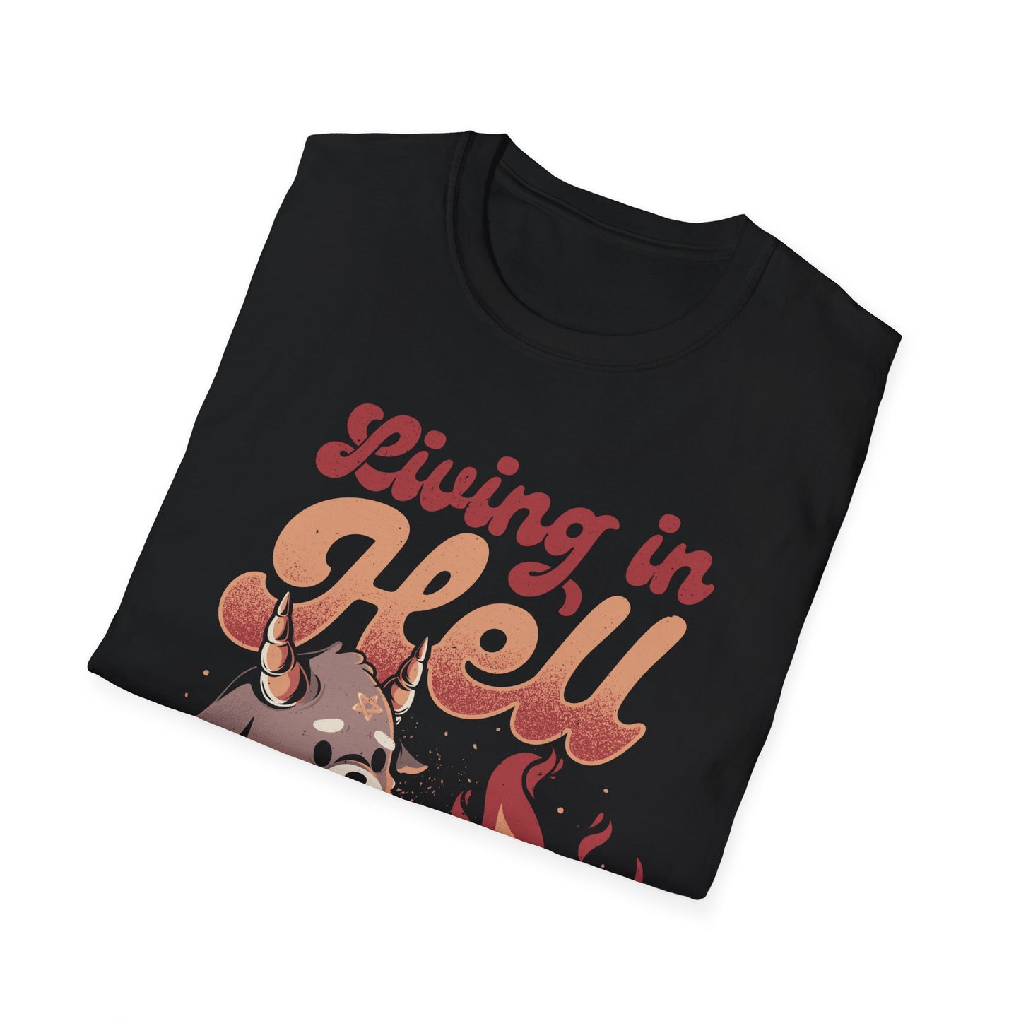 Living in Hell – Funny Baphome T-Shirt