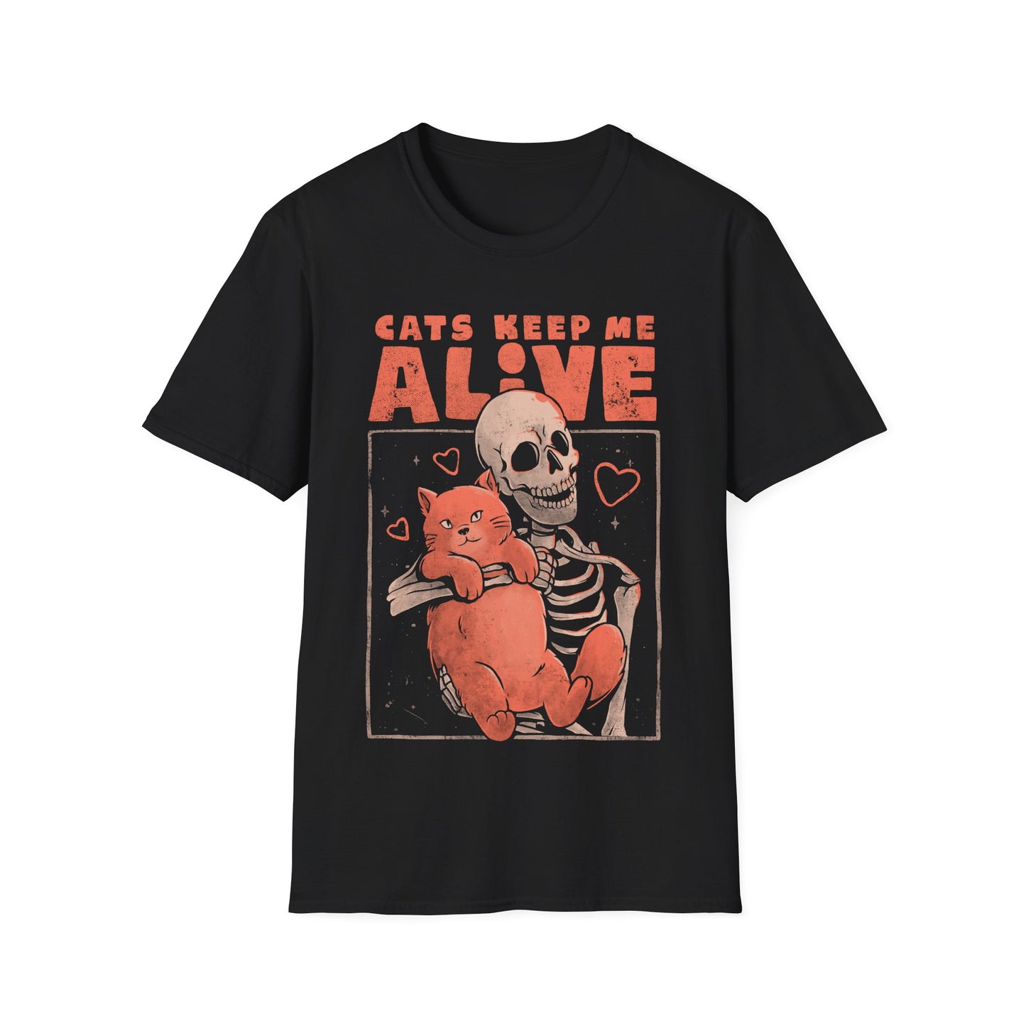Cats Keeps Me Alive – Dark Cute Skull T-Shirt