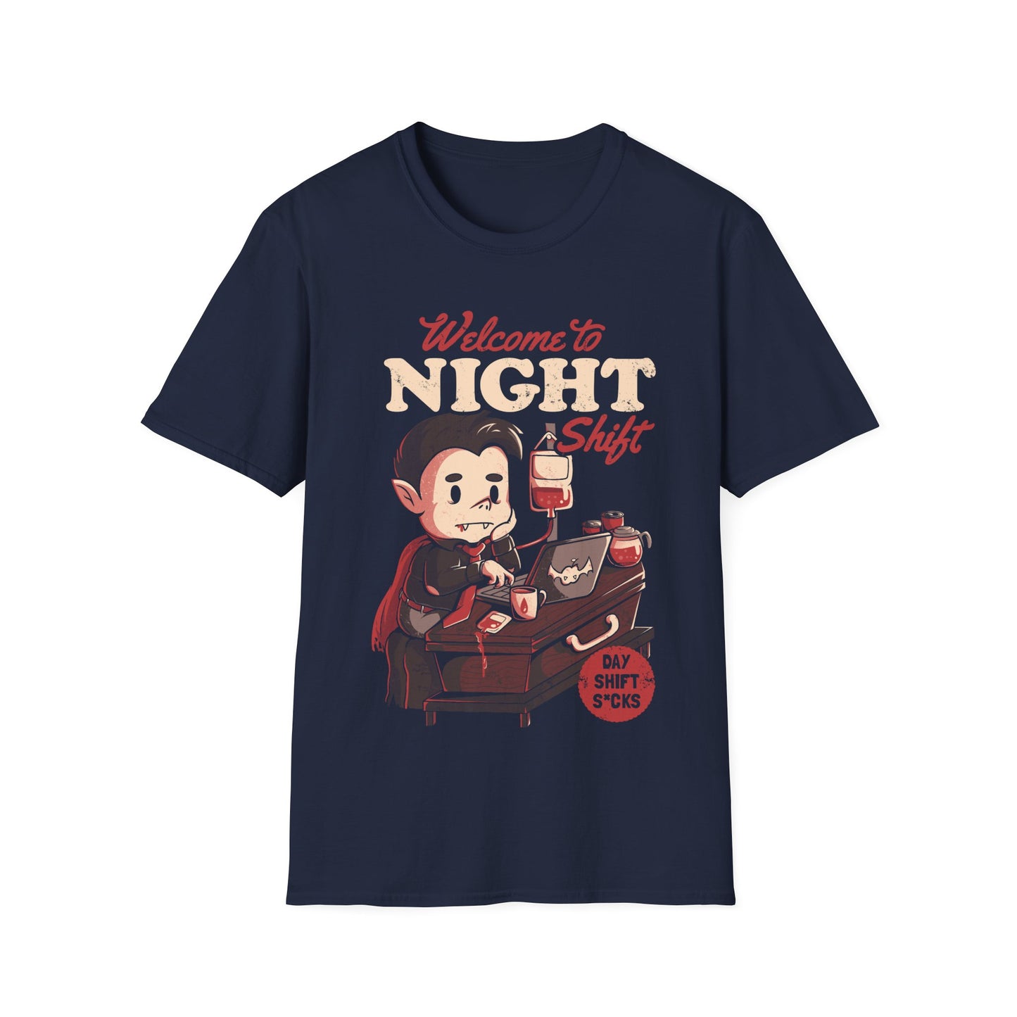 Welcome to Night Shift - Funny Vampire T-Shirt