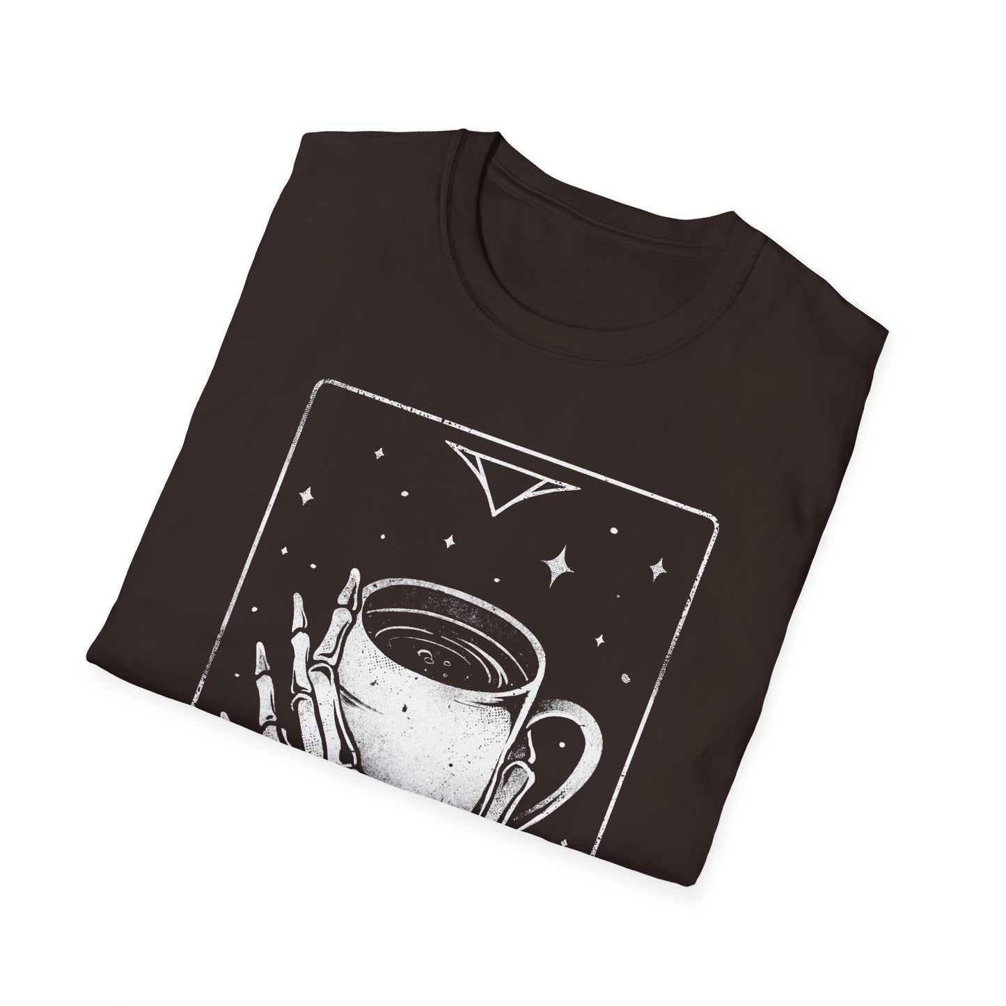 The Coffee - Skeleton Tarot Card T-Shirt