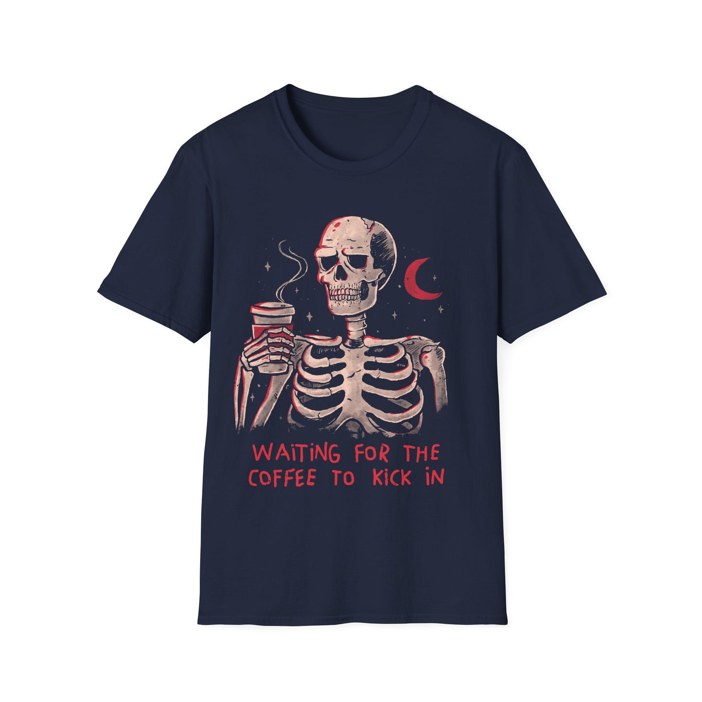 Waiting for the Coffee to Kick In – Coffee Skeleton T-Shirt