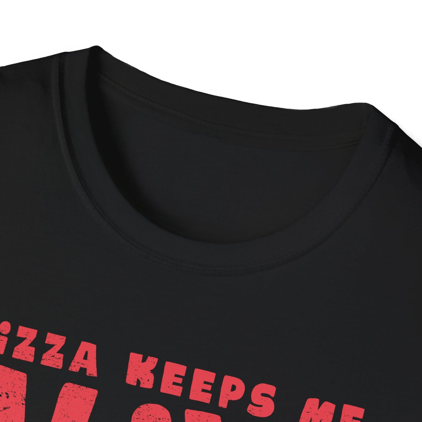 Pizza Keeps Me Alive – Dark Ironic Skull T-Shirt