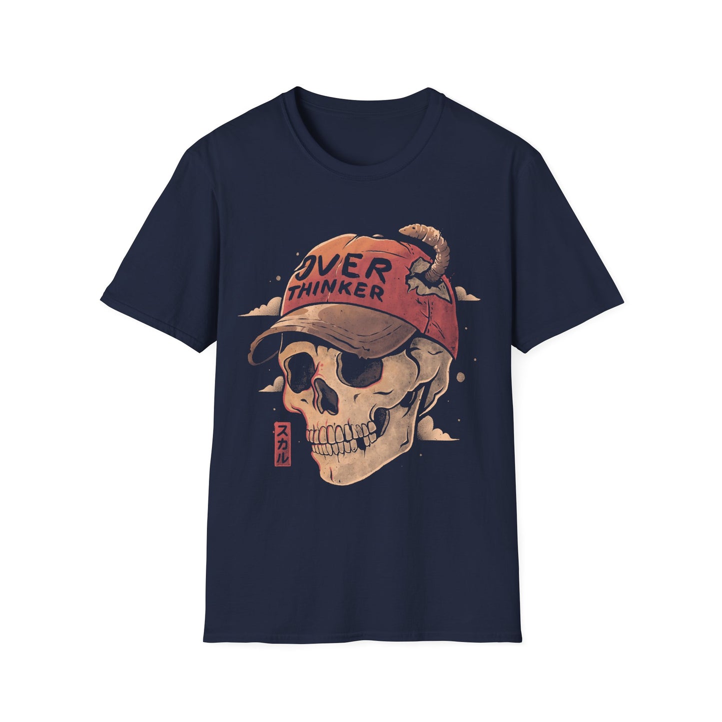Overthinker Skull – Anxiety & Introspective T-Shirt