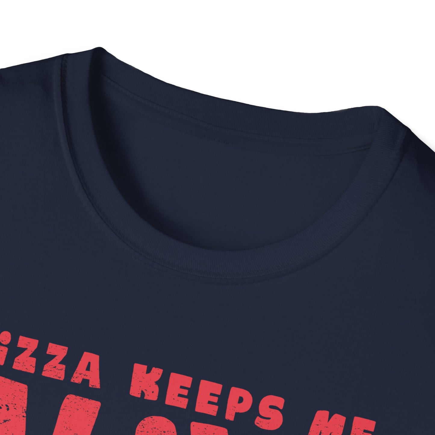 Pizza Keeps Me Alive – Dark Ironic Skull T-Shirt
