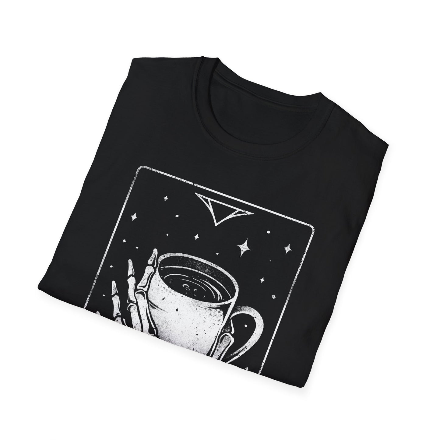 The Coffee - Skeleton Tarot Card T-Shirt