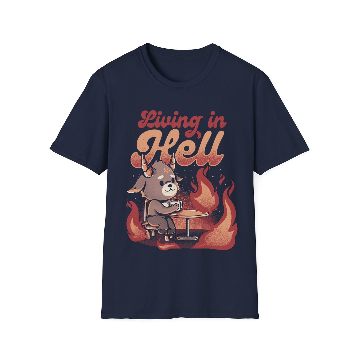 Living in Hell – Funny Baphome T-Shirt