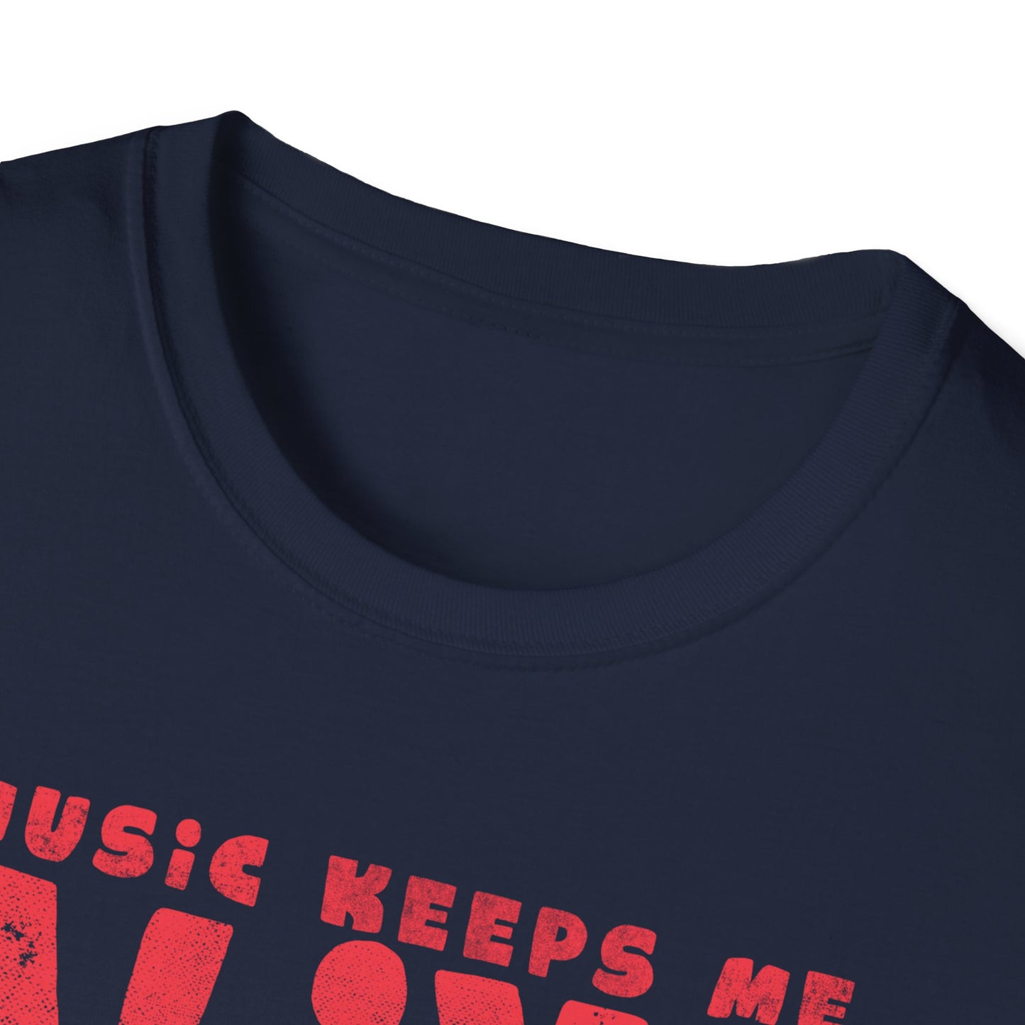 Music Keeps Me Alive – Dark Ironic Skull T-Shirt