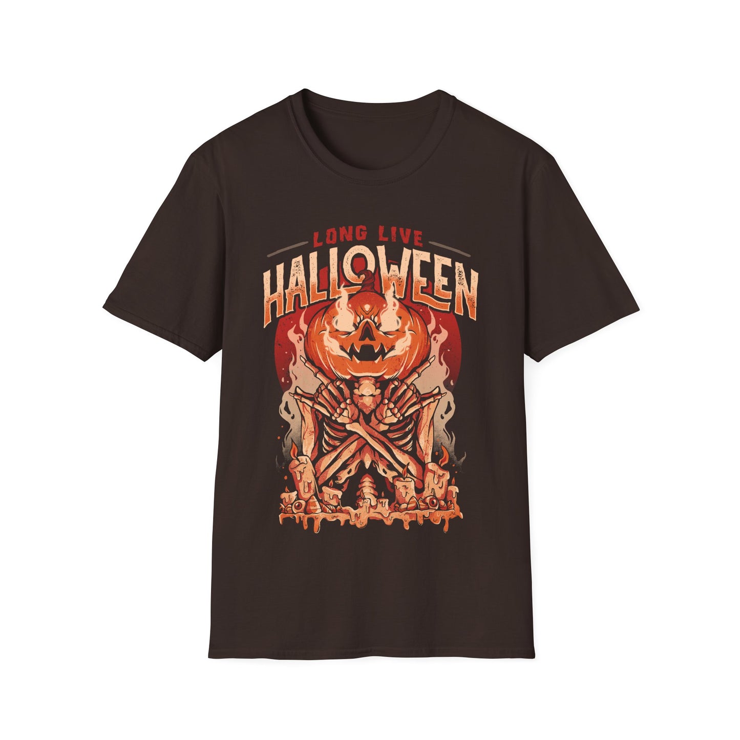 Long Live Halloween – Rock Hand Pumpkin Spooky Halloween T-Shirt
