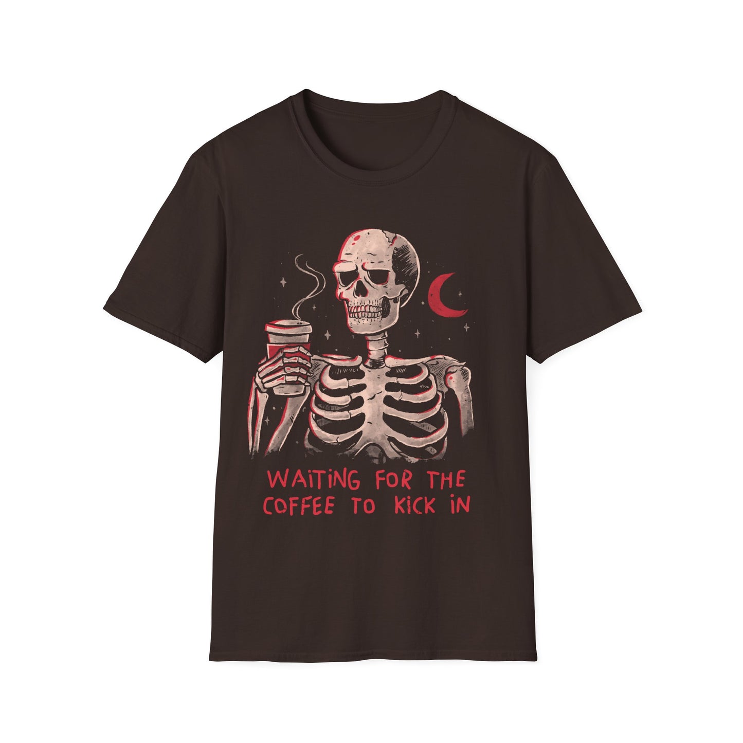 Waiting for the Coffee to Kick In – Coffee Skeleton T-Shirt