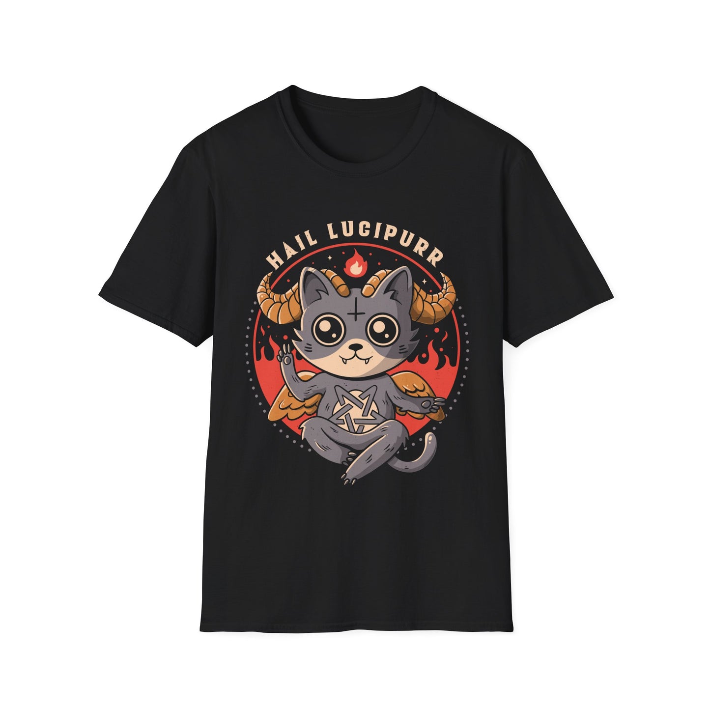 Hail Lucipurr – Cute & Funny Demon Cat T-Shirt