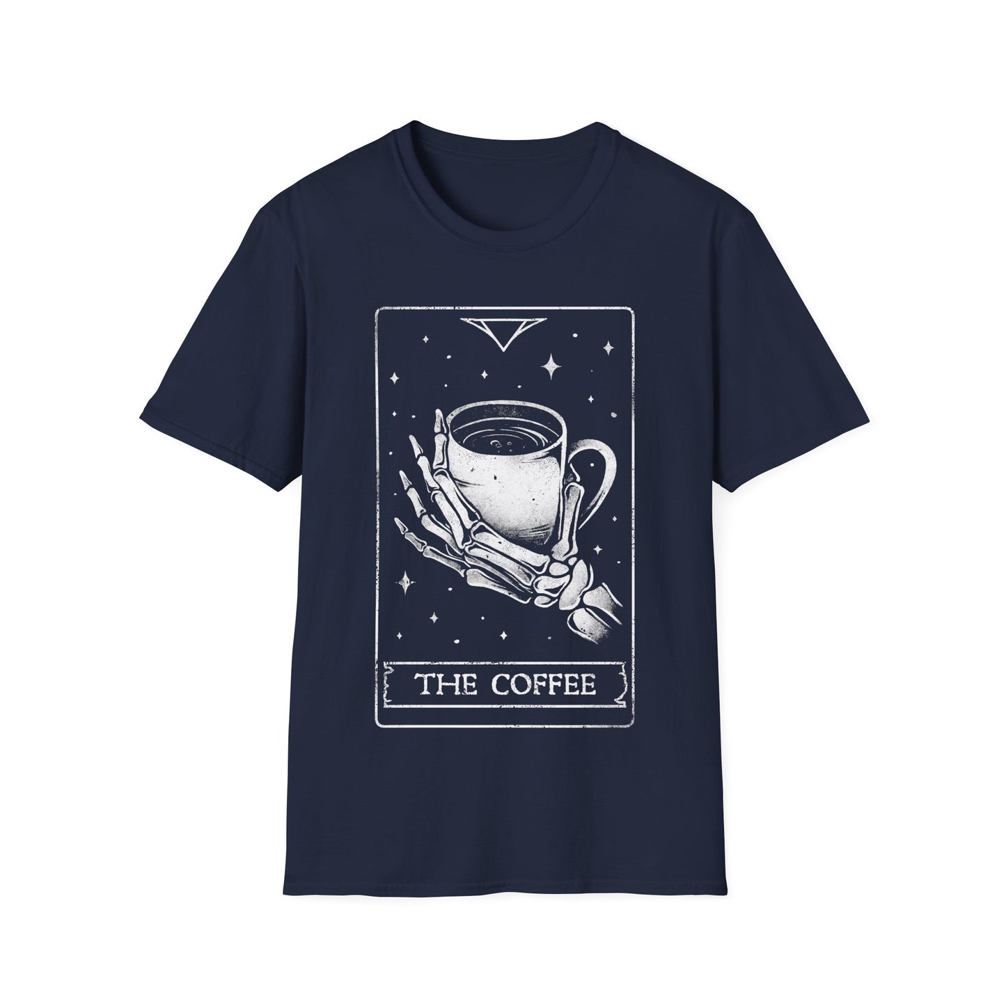 The Coffee - Skeleton Tarot Card T-Shirt