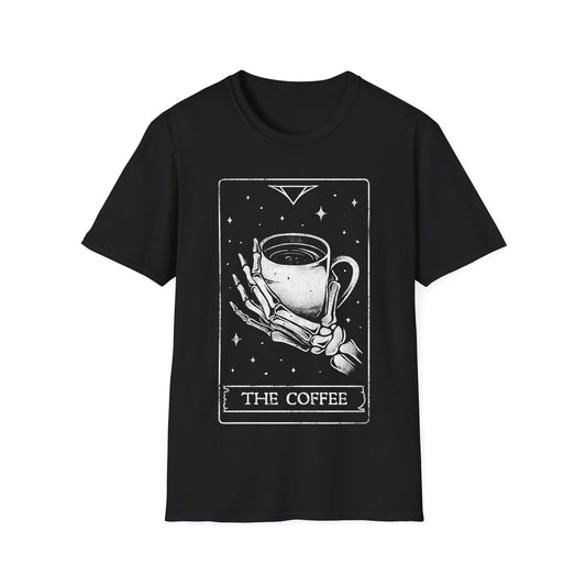 The Coffee - Skeleton Tarot Card T-Shirt