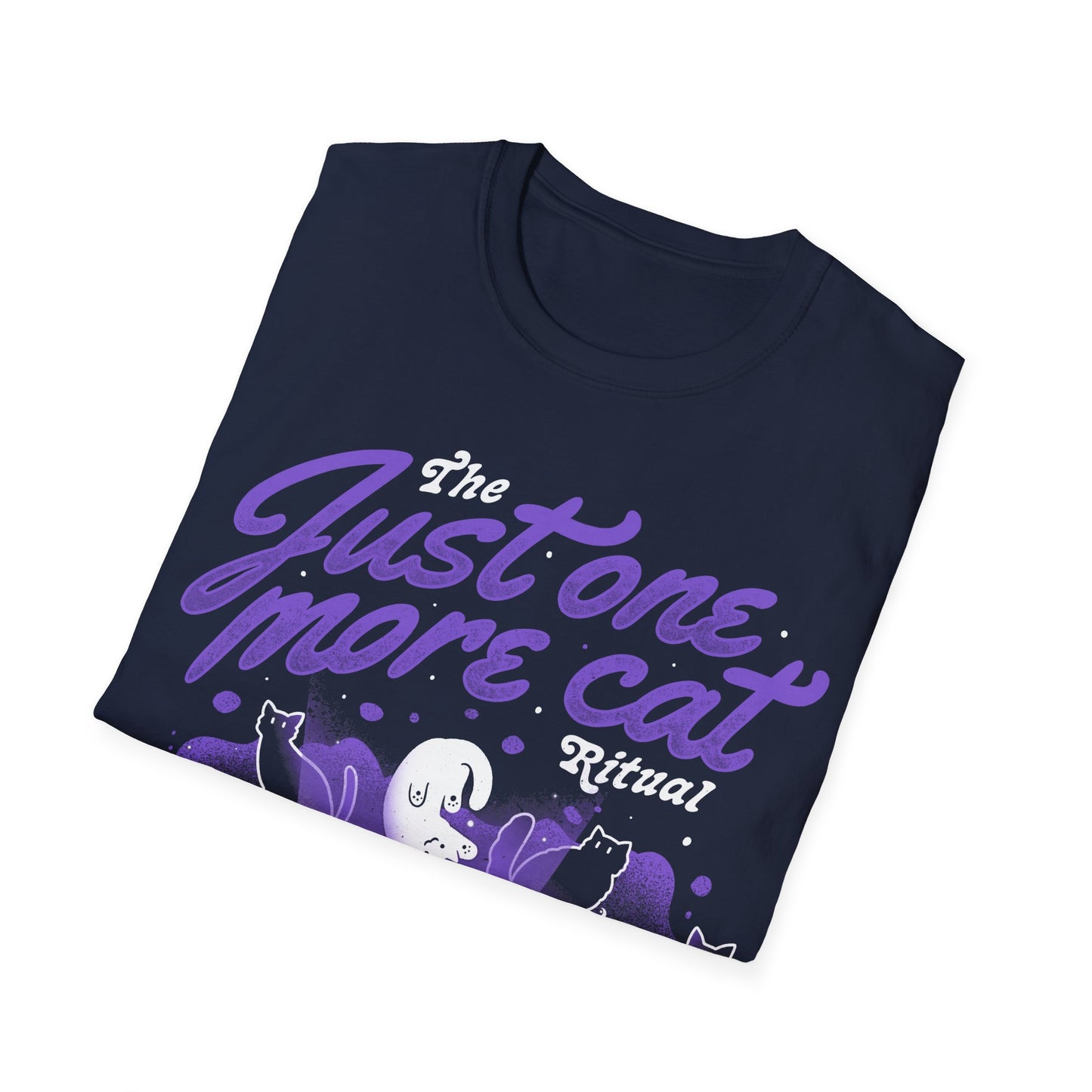 Just One More Cat – Funny Pentagram Ritual T-Shirt