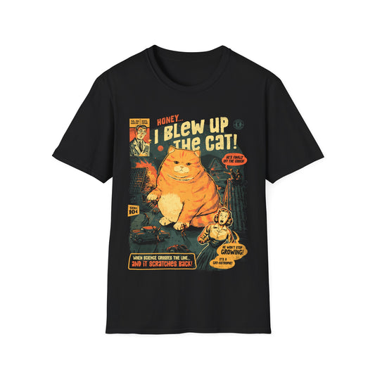 Honey I Blew Up The Cat - Funny Retro Poster T-Shirt