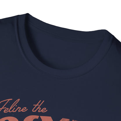 Cosmic Vibes - Cat Retro Poster T-Shirt