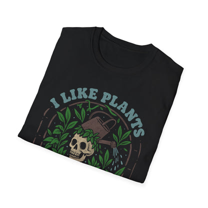 I Like Plants More Than People — Funny Skull T-Shirt