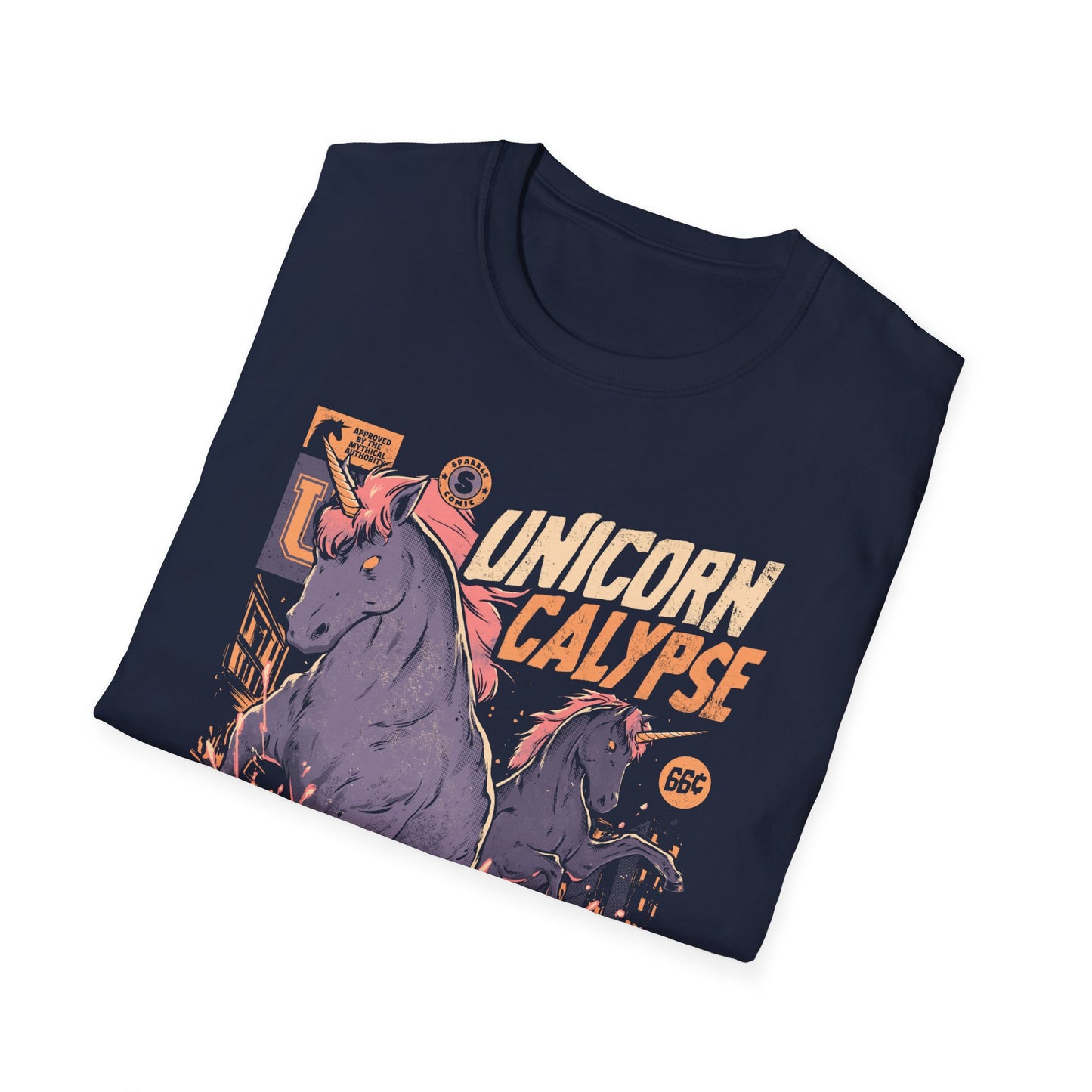 Unicorncalypse – Retro Unicorn Poster T-Shirt