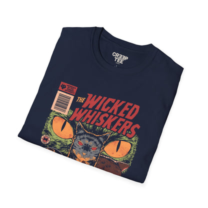 Wicked Whiskers – Retro Cat Poster T-Shirt