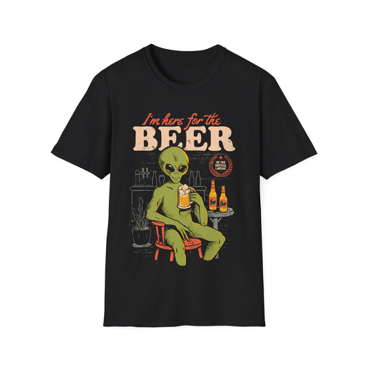 Here for the Beer – Funny ET T-Shirt
