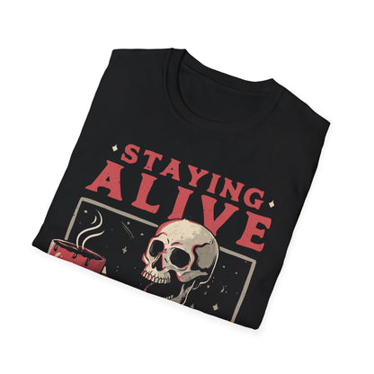 Stayin Alive – Coffee Skull T-Shirt