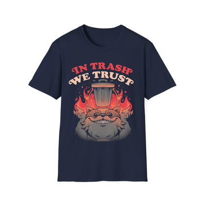 In Trash We Trust — Funny Evil Raccoon T-Shirt