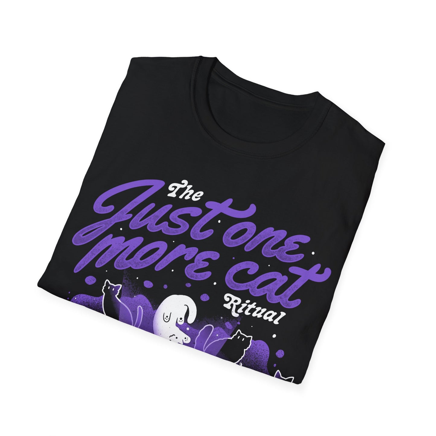 Just One More Cat – Funny Pentagram Ritual T-Shirt