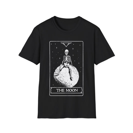 The Moon — Skeleton Tarot Card T-Shirt