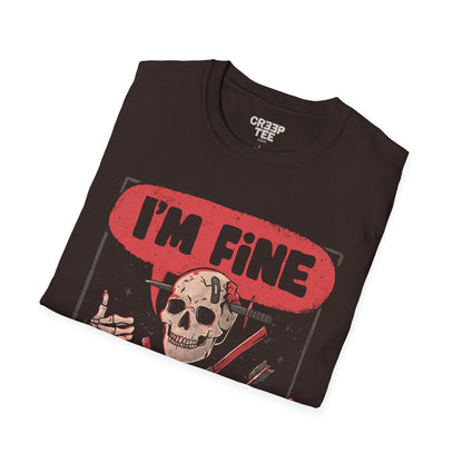 I’m Fine – Dark Humor Skeleton T-Shirt