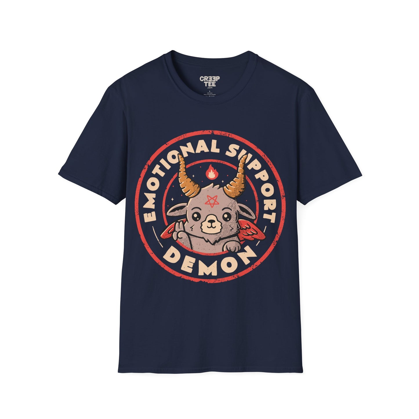 Emotional Support Demon – Cute & Funny Baphomet T-Shirt