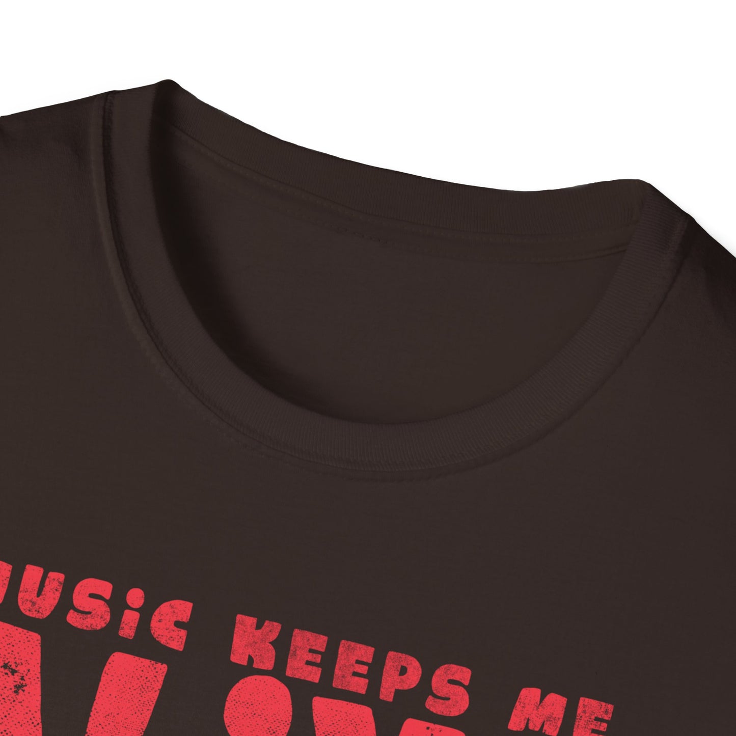 Music Keeps Me Alive – Dark Ironic Skull T-Shirt