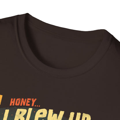 Honey I Blew Up The Cat - Funny Retro Poster T-Shirt