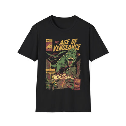 The Age of Vengeance – Retro Dinosaur Poster T-Shirt