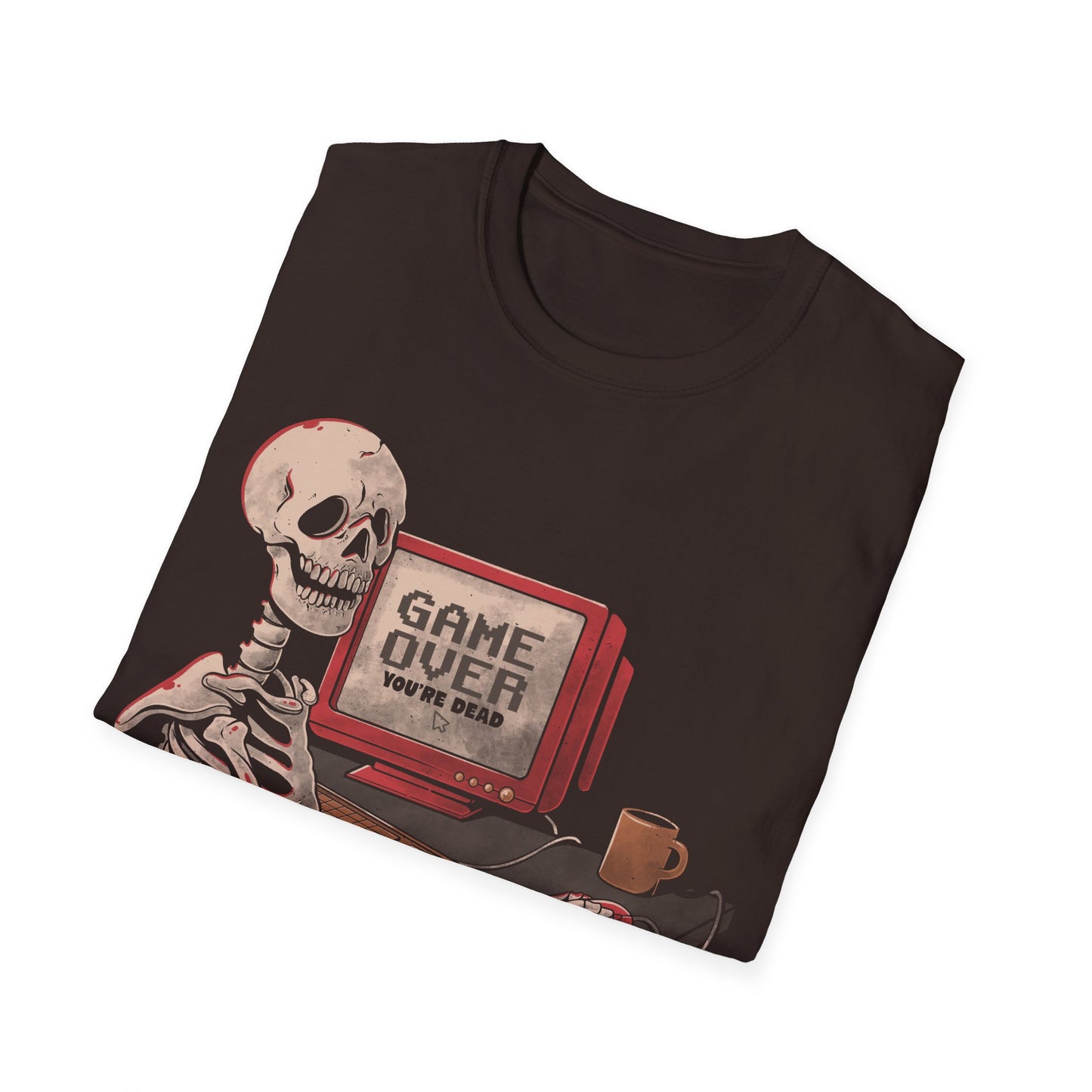 Game Over Skull – Retro Gamer Skeleton T-Shirt