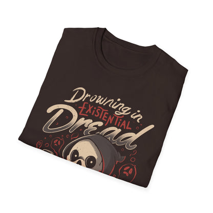 Drowning in Existential Dread – Funny Grim Reaper Self-Care T-Shirt