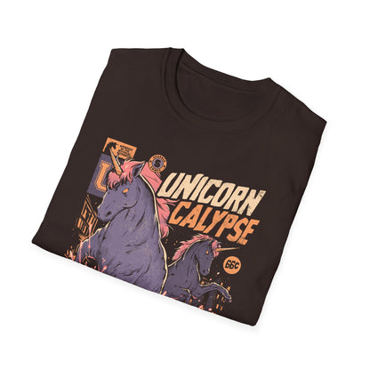 Unicorncalypse – Retro Unicorn Poster T-Shirt