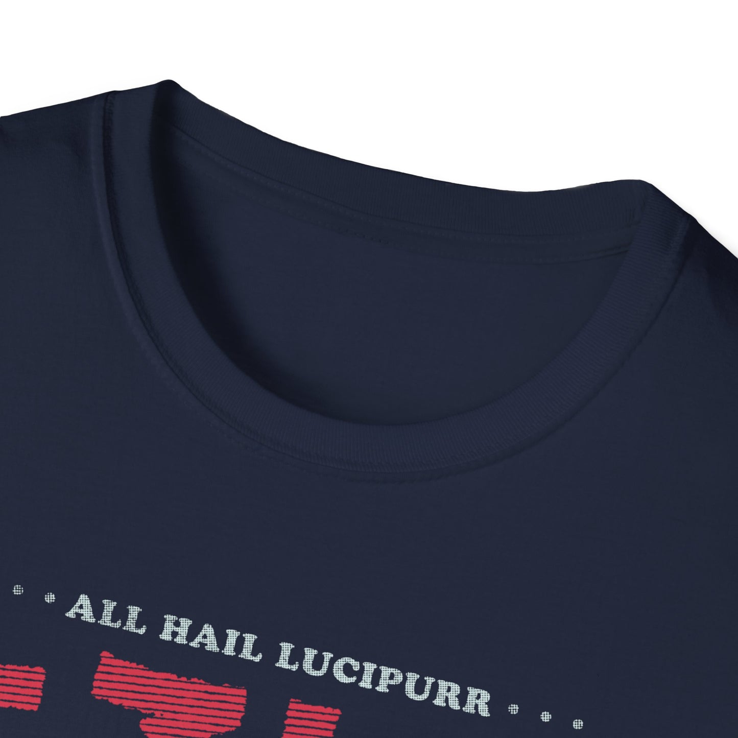 All Hail Lucipurr – Funny Occult Cat Pentagram T-Shirt