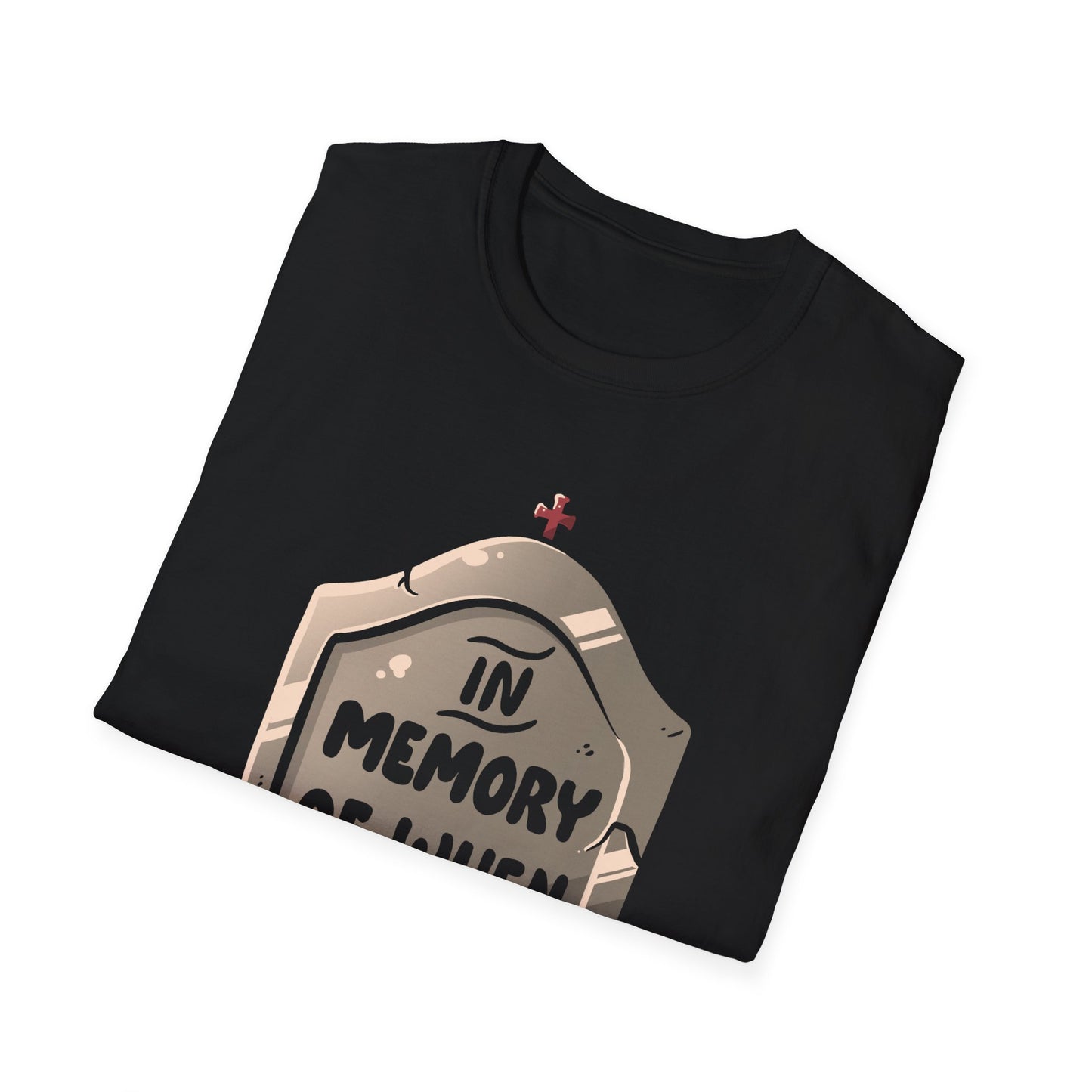 In Memory Of When I Cared – Ironic Cat T-Shirt