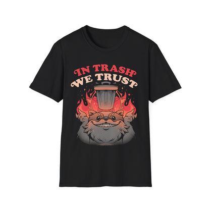 In Trash We Trust — Funny Evil Raccoon T-Shirt