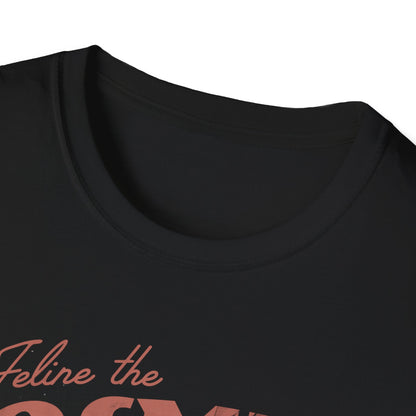 Cosmic Vibes - Cat Retro Poster T-Shirt
