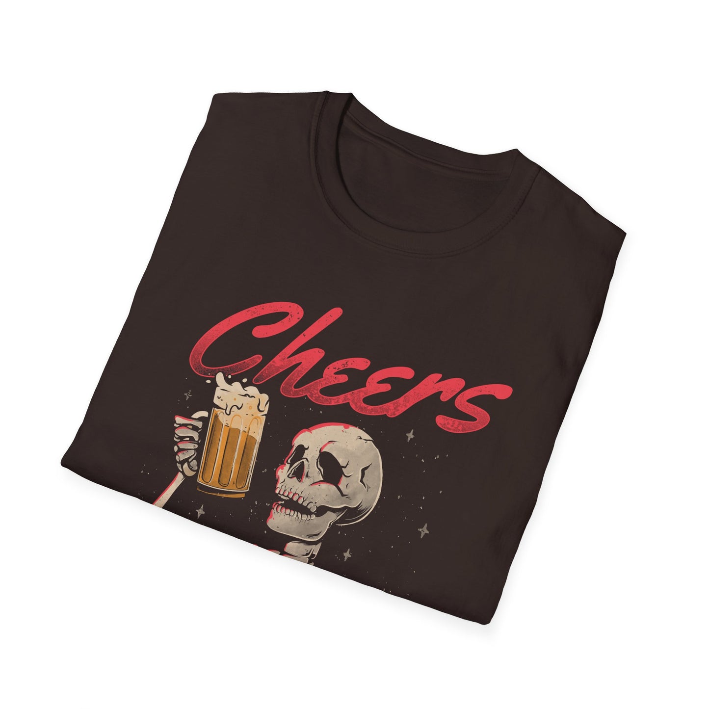 Cheers to My Crappy Future – Funny Beer Skeleton T-Shirt
