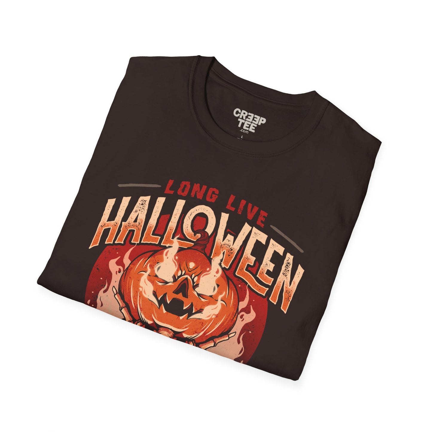 Long Live Halloween – Rock Hand Pumpkin Spooky Halloween T-Shirt