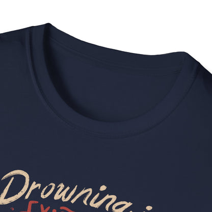 Drowning in Existential Dread – Funny Grim Reaper Self-Care T-Shirt