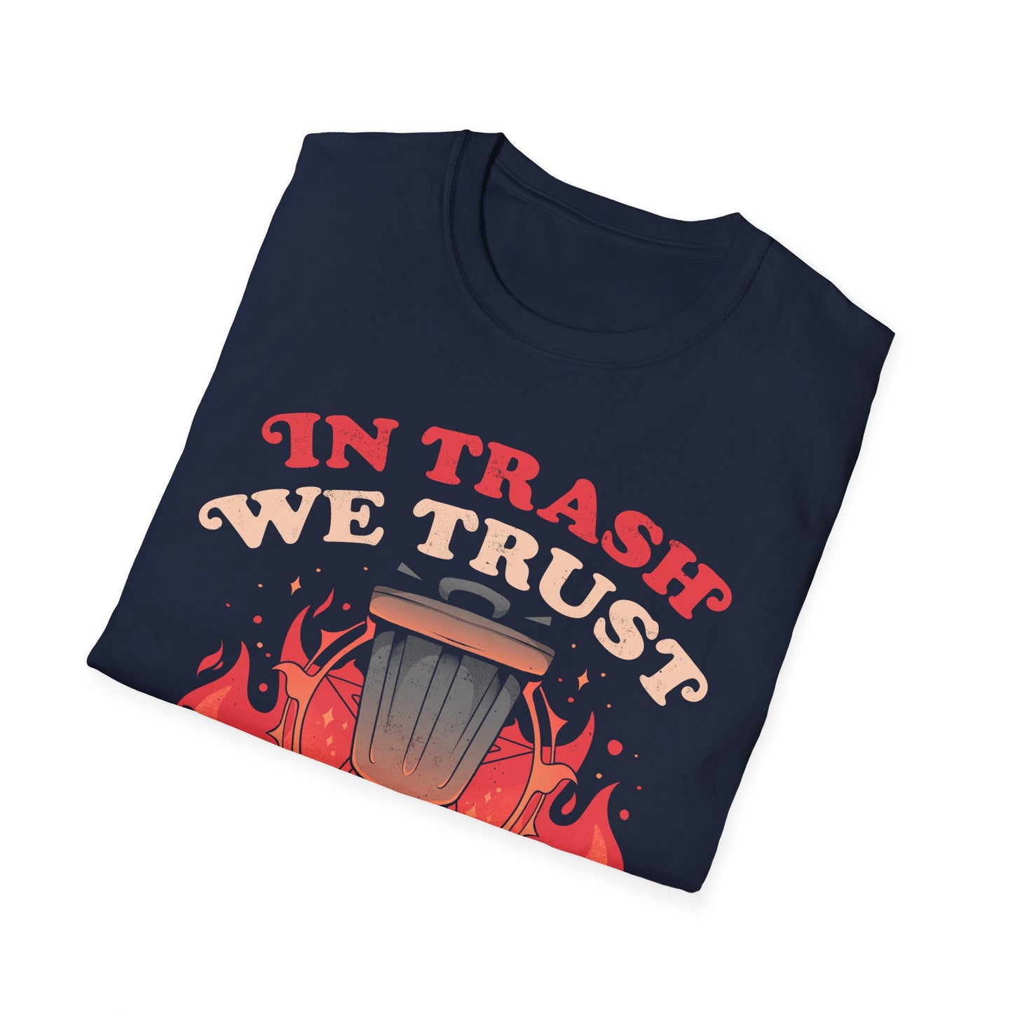 In Trash We Trust — Funny Evil Raccoon T-Shirt