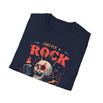 Forever a Rock Soul – Punk Skeleton Rockstar T-Shirt