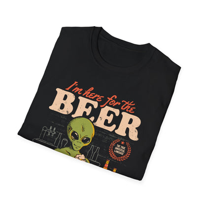 Here for the Beer – Funny ET T-Shirt