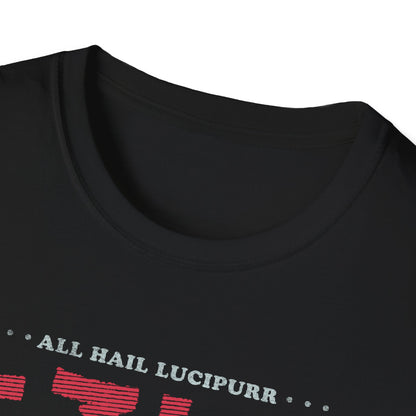 All Hail Lucipurr – Funny Occult Cat Pentagram T-Shirt
