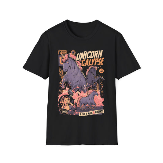 Unicorncalypse – Retro Unicorn Poster T-Shirt