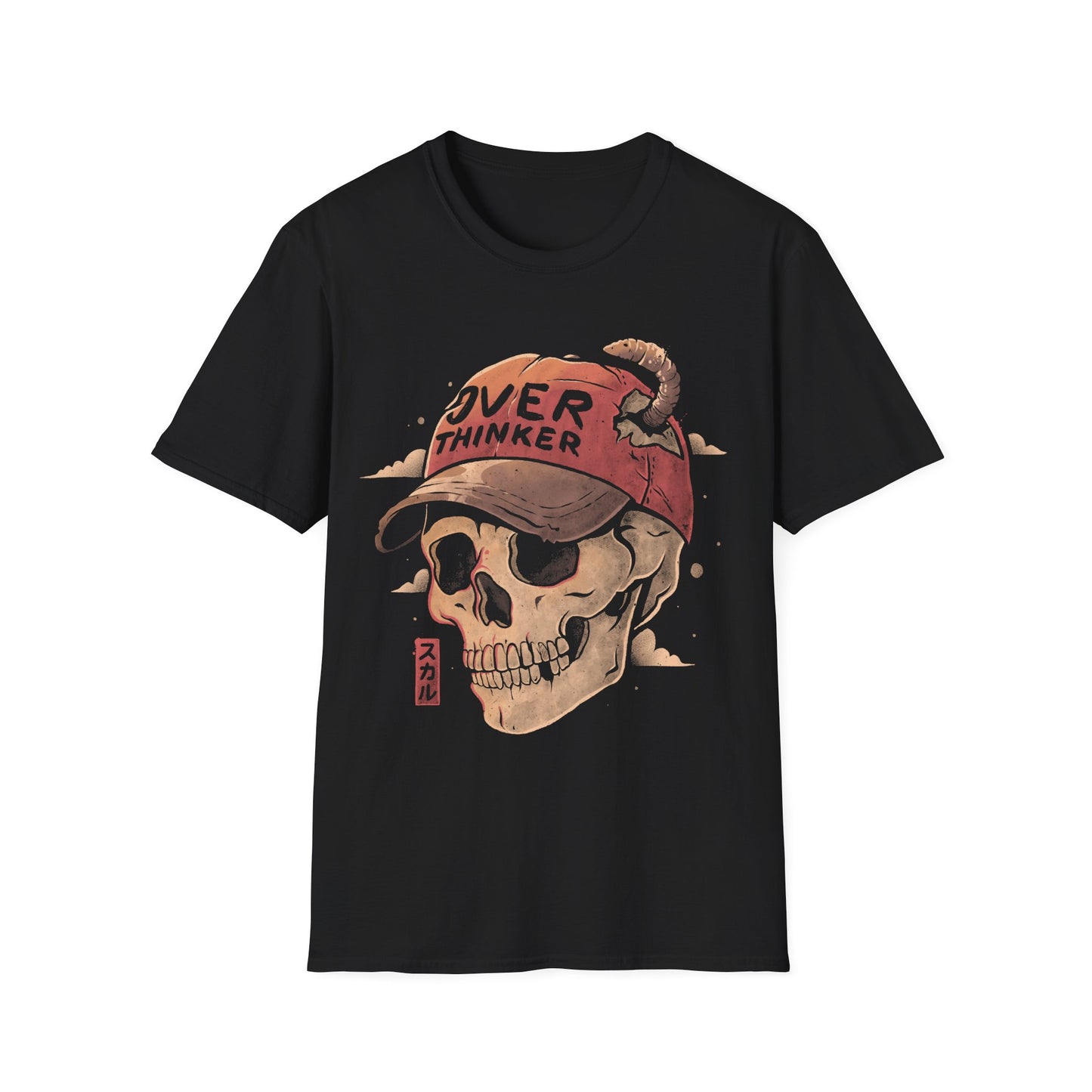 Overthinker Skull – Anxiety & Introspective T-Shirt