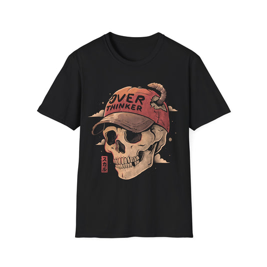 Overthinker Skull – Anxiety & Introspective T-Shirt