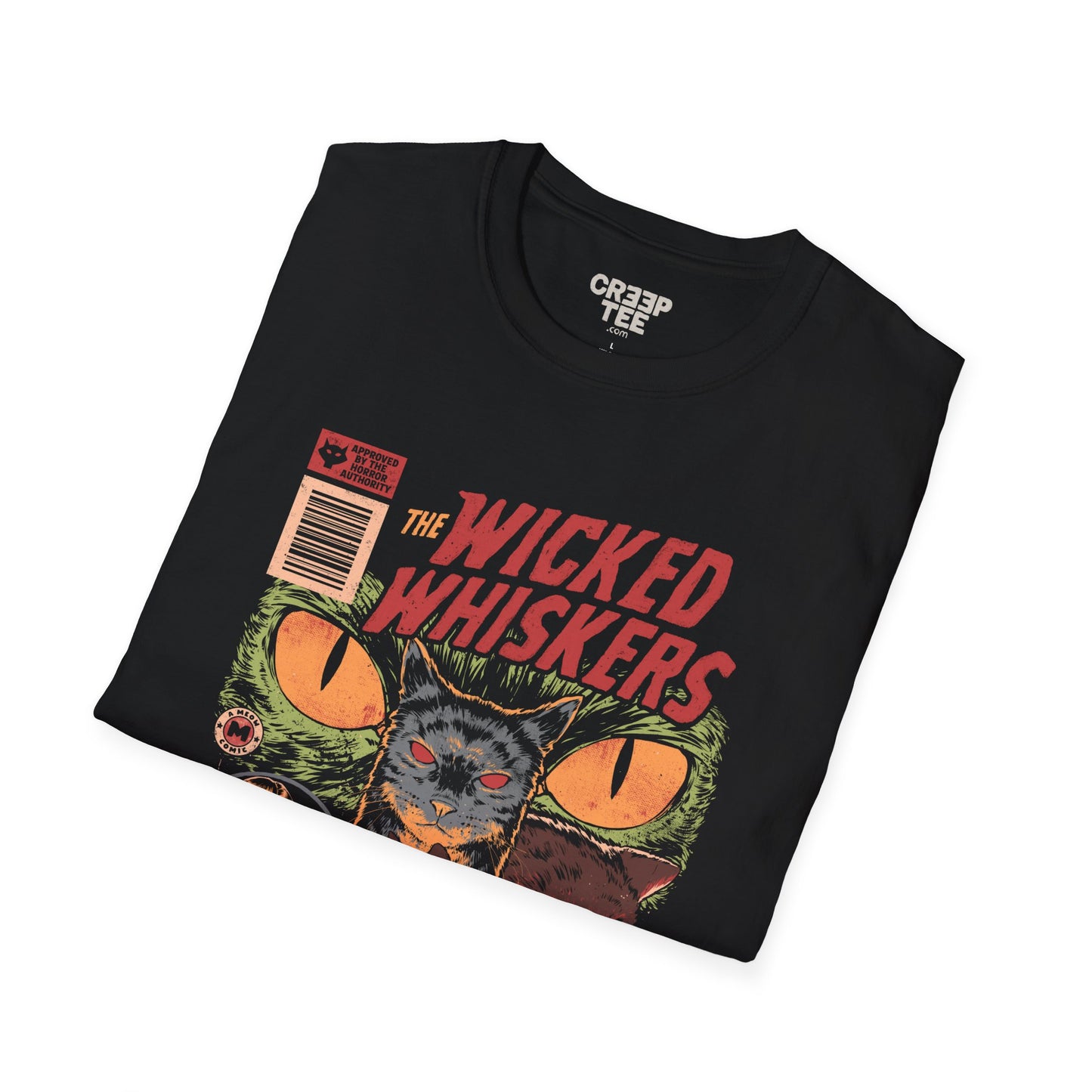 Wicked Whiskers – Retro Cat Poster T-Shirt